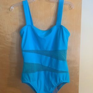DKNY Swim aqua swimsuit